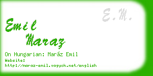 emil maraz business card